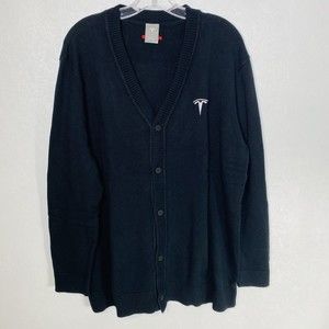 Tesla Mens Sz XL Cardigan Sweater